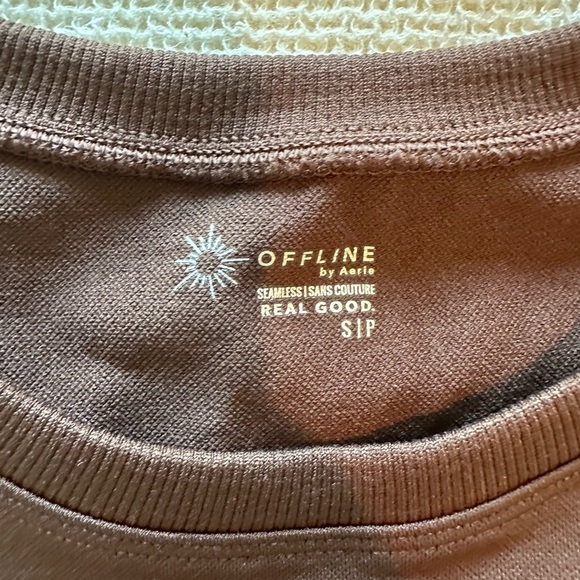 Aerie Brown Women's Crop Top - Picture 4 of 4